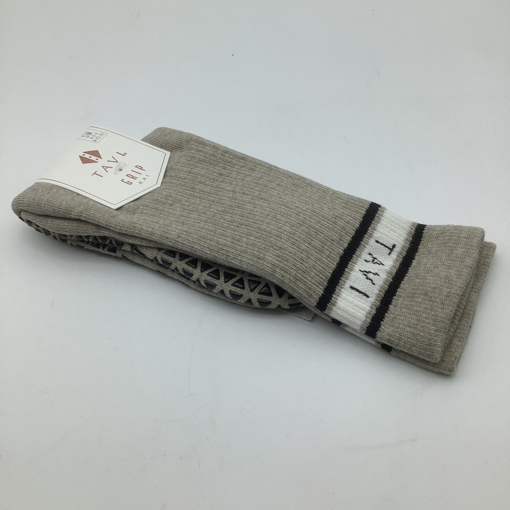 Tavi Grip Kai Socks Shitake Heather Organic Cotton Yoga Pilates Size Small New